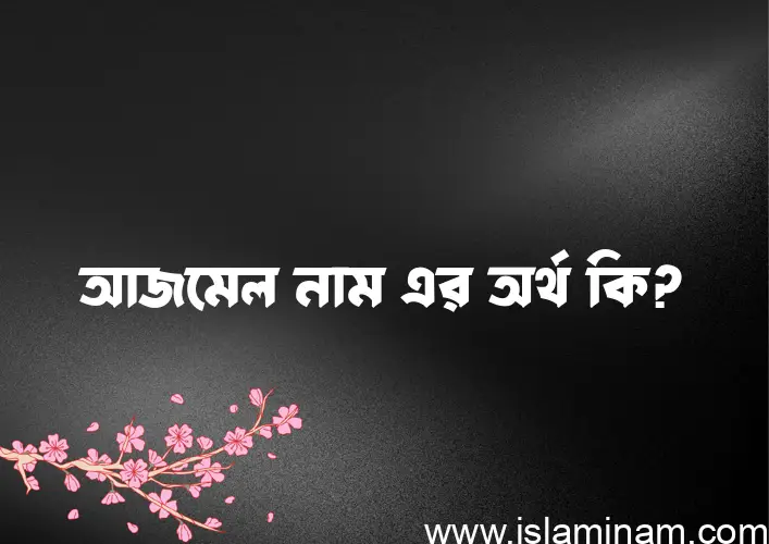 আজমেল নামের অর্থ কি? (ব্যাখ্যা ও বিশ্লেষণ) জানুন