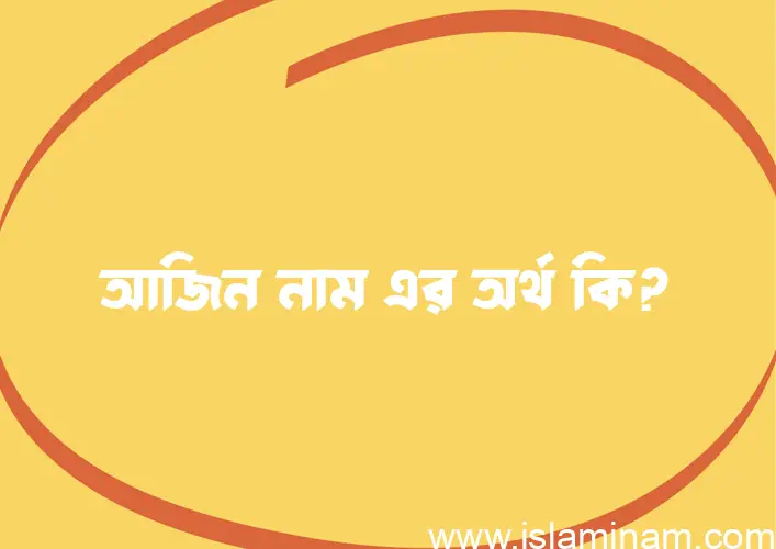 আজিন নামের অর্থ কি? আজিন নামের বাংলা, আরবি/ইসলামিক অর্থসমূহ