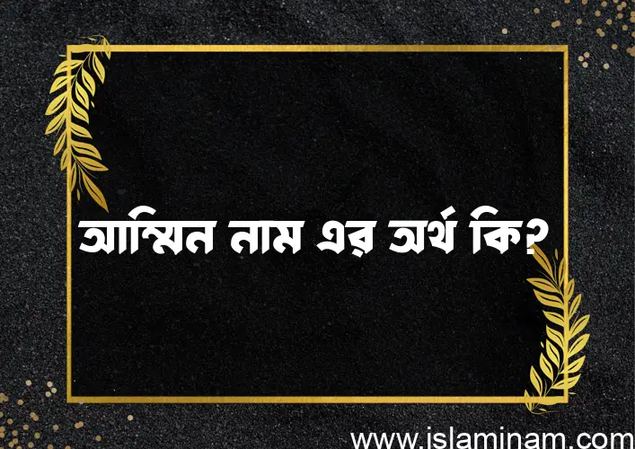 আম্মিন নামের অর্থ কি? আম্মিন নামের ইসলামিক অর্থ এবং বিস্তারিত তথ্য সমূহ