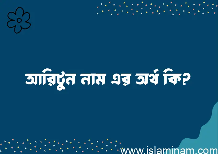 আরিটুন নামের অর্থ কি, বাংলা ইসলামিক এবং আরবি অর্থ?