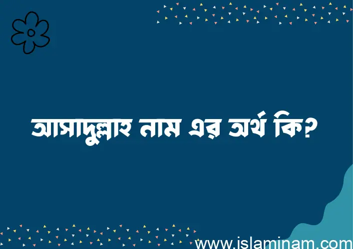 আসাদুল্লাহ নামের অর্থ কি, বাংলা ইসলামিক এবং আরবি অর্থ?