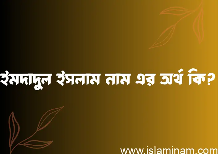 ইমদাদুল ইসলাম নামের অর্থ কি? ইমদাদুল ইসলাম নামের ইসলামিক অর্থ এবং বিস্তারিত তথ্য সমূহ