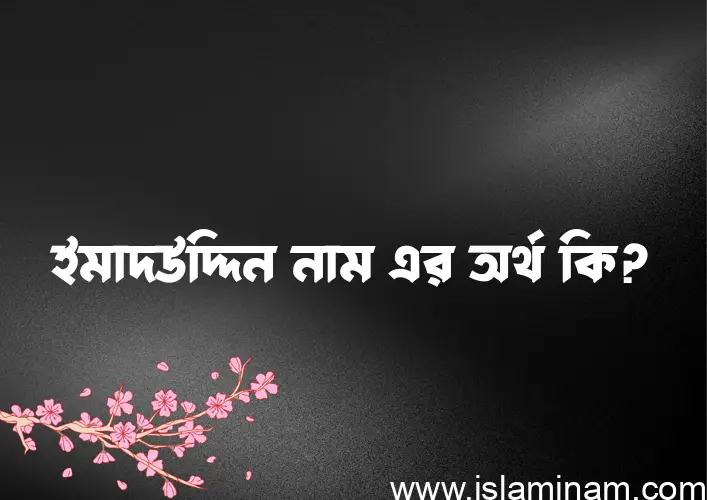 ইমাদউদ্দিন নামের অর্থ কি এবং ইসলাম কি বলে? (বিস্তারিত)