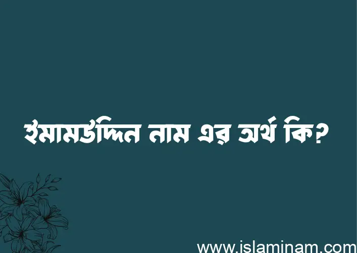 ইমামউদ্দিন নামের অর্থ কি? (ব্যাখ্যা ও বিশ্লেষণ) জানুন