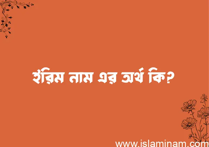 ইরিম নামের অর্থ কি? ইরিম নামের বাংলা, আরবি/ইসলামিক অর্থসমূহ