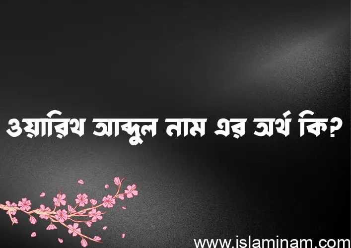 ওয়ারিথ আব্দুল নামের অর্থ কি? ওয়ারিথ আব্দুল নামের বাংলা, আরবি/ইসলামিক অর্থসমূহ