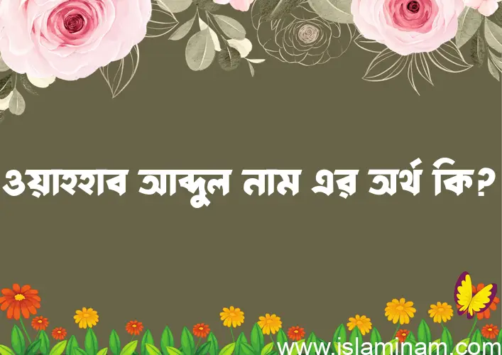 ওয়াহহাব আব্দুল নামের আর্থ কি?