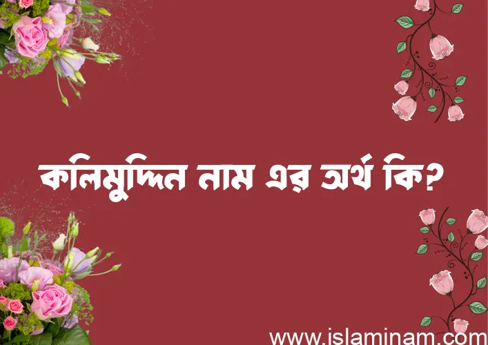 কলিমুদ্দিন নামের অর্থ কি? ইসলামিক আরবি বাংলা অর্থ এবং নামের তাৎপর্য