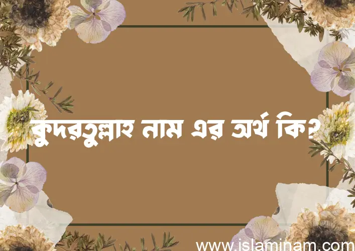 কুদরতুল্লাহ নামের অর্থ কি? কুদরতুল্লাহ নামের ইসলামিক অর্থ এবং বিস্তারিত তথ্য সমূহ