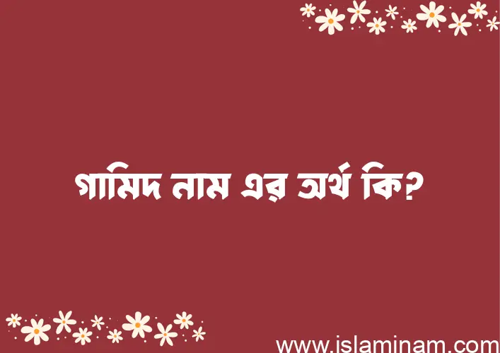 গামিদ নামের অর্থ কি? গামিদ নামের ইসলামিক অর্থ এবং বিস্তারিত তথ্য সমূহ