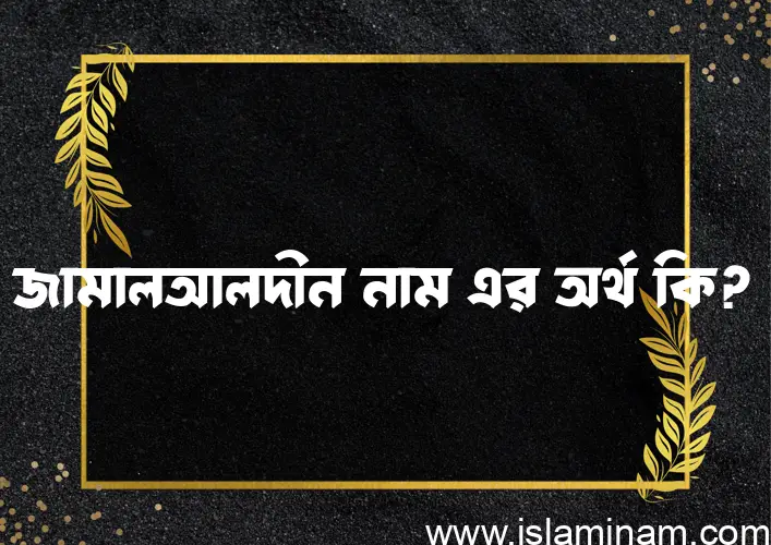 জামালআলদীন নামের অর্থ কি? ইসলামিক আরবি বাংলা অর্থ এবং নামের তাৎপর্য