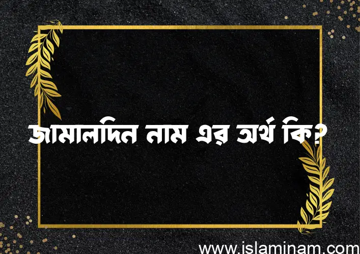 জামালদিন নামের অর্থ কি? জামালদিন নামের বাংলা, আরবি/ইসলামিক অর্থসমূহ