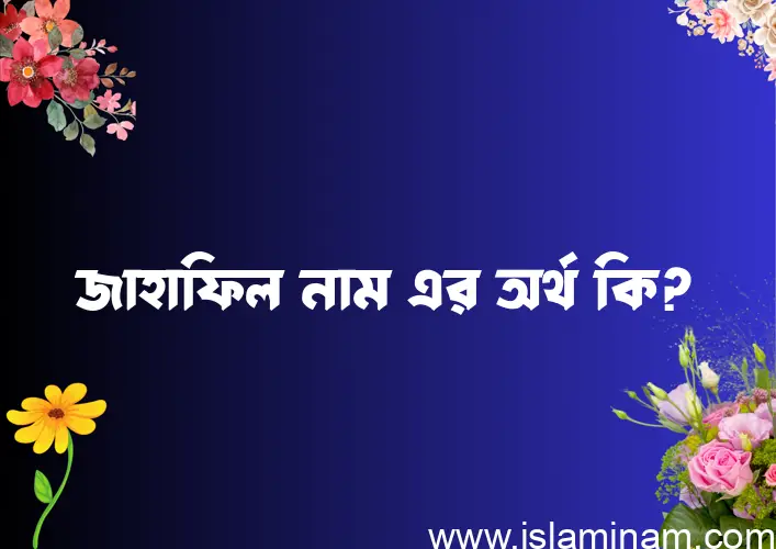 জাহাফিল নামের অর্থ কি? জাহাফিল নামের বাংলা, আরবি/ইসলামিক অর্থসমূহ