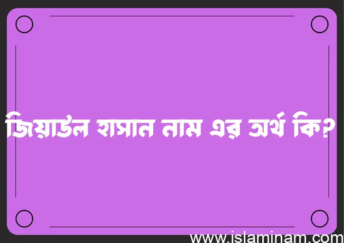 জিয়াউল হাসান নামের অর্থ কি? জিয়াউল হাসান নামের বাংলা, আরবি/ইসলামিক অর্থসমূহ