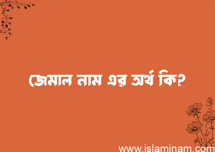 জেমাল নামের অর্থ কি? জেমাল নামের বাংলা, আরবি/ইসলামিক অর্থসমূহ