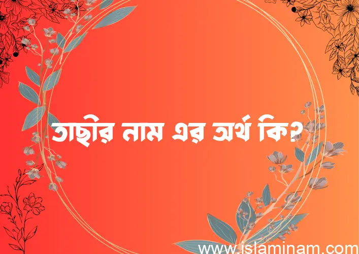 তাছীর নামের অর্থ কি? ইসলামিক আরবি বাংলা অর্থ এবং নামের তাৎপর্য