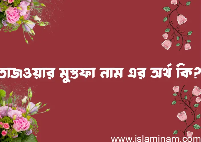 তাজওয়ার মুস্তফা নামের অর্থ কি? ইসলামিক আরবি বাংলা অর্থ