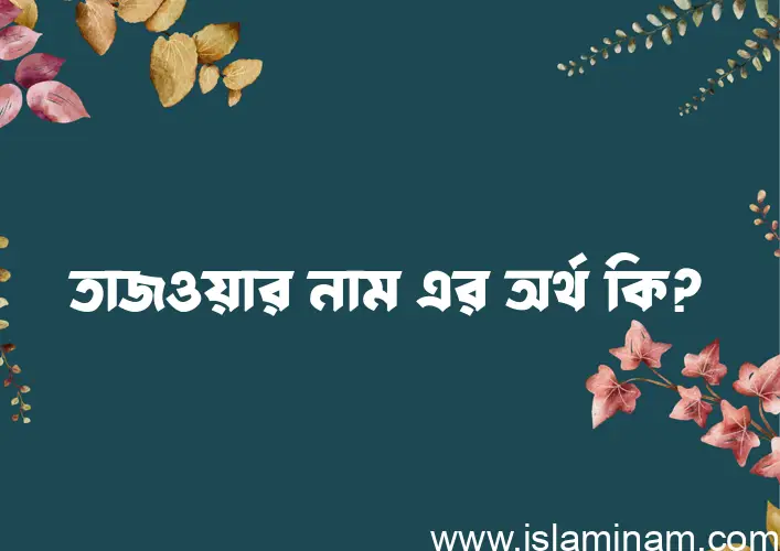 তাজওয়ার নামের অর্থ কি? তাজওয়ার নামের বাংলা, আরবি/ইসলামিক অর্থসমূহ