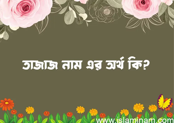 তাজাজ নামের অর্থ কি? তাজাজ নামের বাংলা, আরবি/ইসলামিক অর্থসমূহ