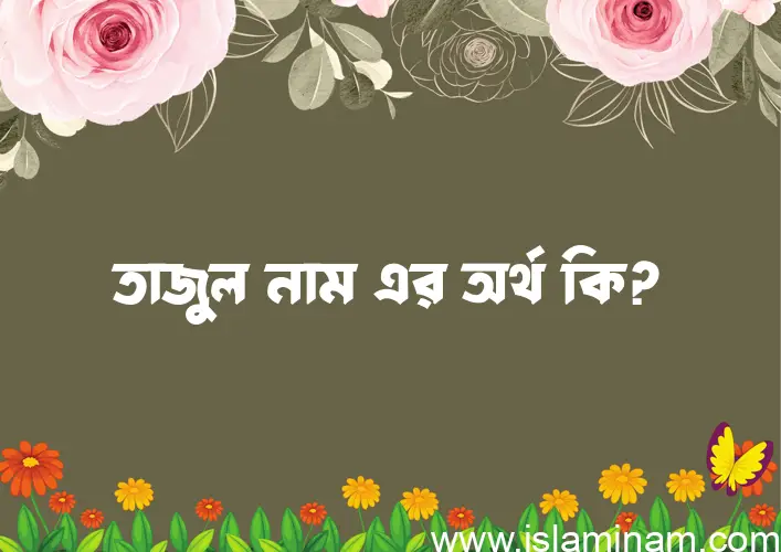 তাজুল নামের অর্থ কি? ইসলামিক আরবি বাংলা অর্থ