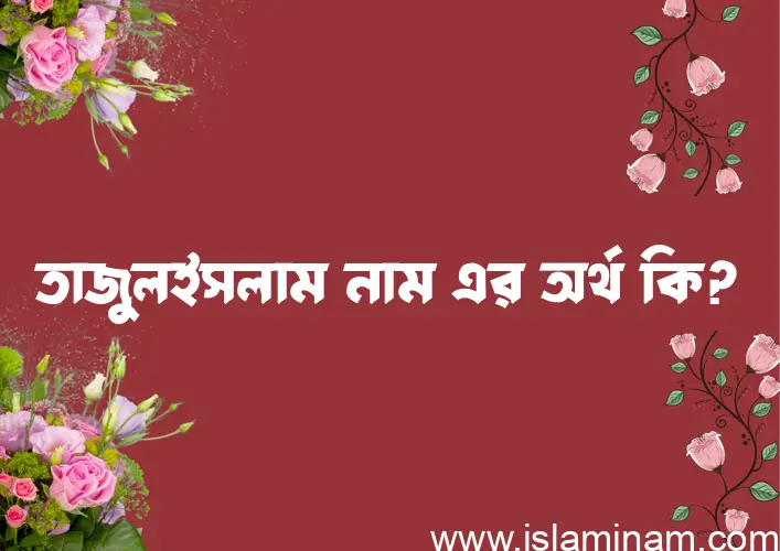 তাজুলইসলাম নামের অর্থ কি? তাজুলইসলাম নামের ইসলামিক অর্থ এবং বিস্তারিত তথ্য সমূহ