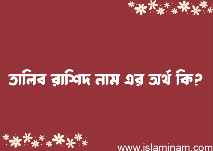 তালিব রাশিদ নামের অর্থ কি, ইসলামিক আরবি এবং বাংলা অর্থ জানুন