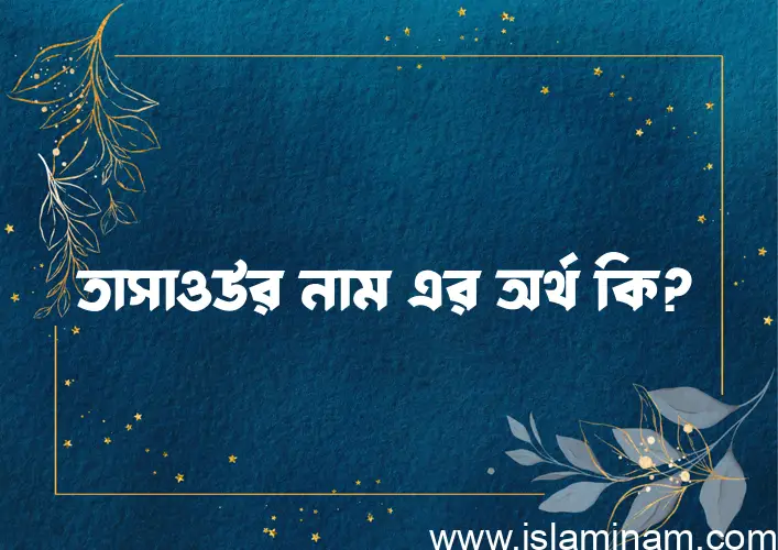 তাসাওউর নামের অর্থ কি? তাসাওউর নামের বাংলা, আরবি/ইসলামিক অর্থসমূহ