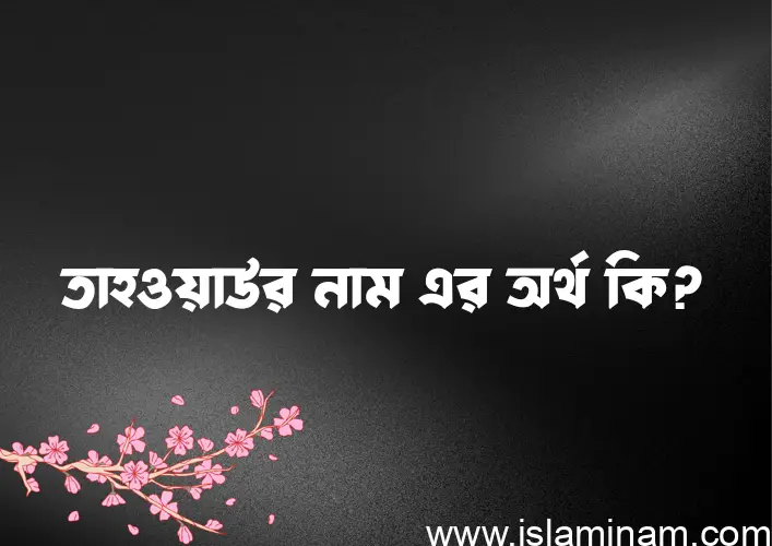 তাহওয়াউর নামের অর্থ কি? তাহওয়াউর নামের ইসলামিক অর্থ এবং বিস্তারিত তথ্য সমূহ