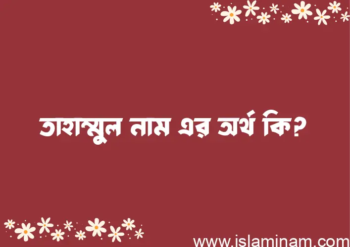 তাহাম্মুল নামের অর্থ কি? তাহাম্মুল নামের বাংলা, আরবি/ইসলামিক অর্থসমূহ