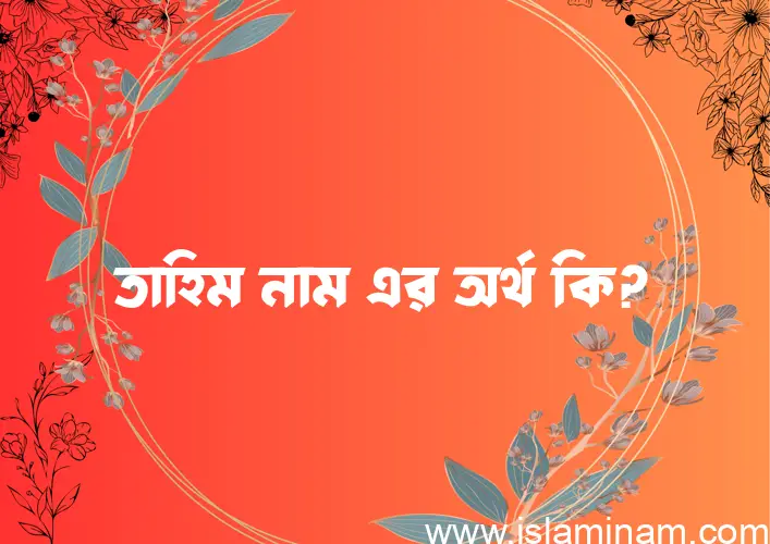 তাহিম নামের অর্থ কি? তাহিম নামের বাংলা, আরবি/ইসলামিক অর্থসমূহ