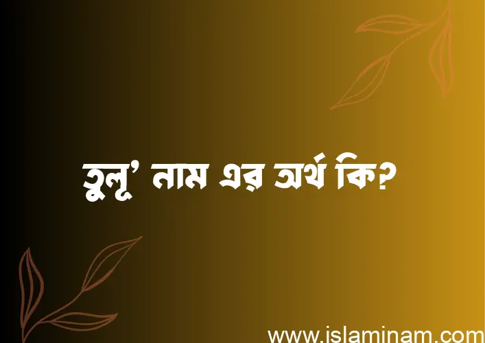 তুলূ’ নামের অর্থ কি? তুলূ’ নামের বাংলা, আরবি/ইসলামিক অর্থসমূহ