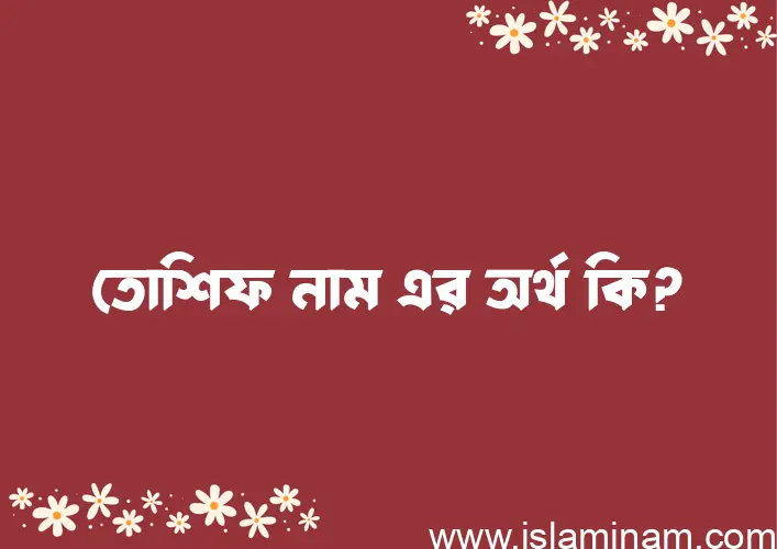 তোশিফ নামের অর্থ কি? ইসলামিক আরবি বাংলা অর্থ এবং নামের তাৎপর্য