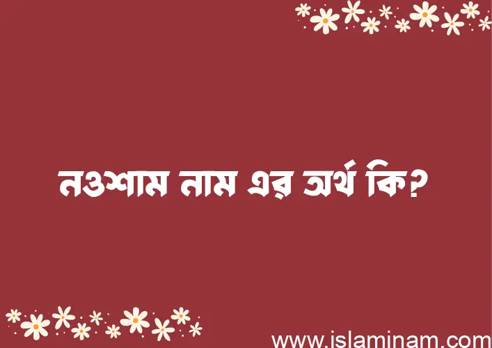 নওশাম নামের অর্থ কি? নওশাম নামের বাংলা, আরবি/ইসলামিক অর্থসমূহ