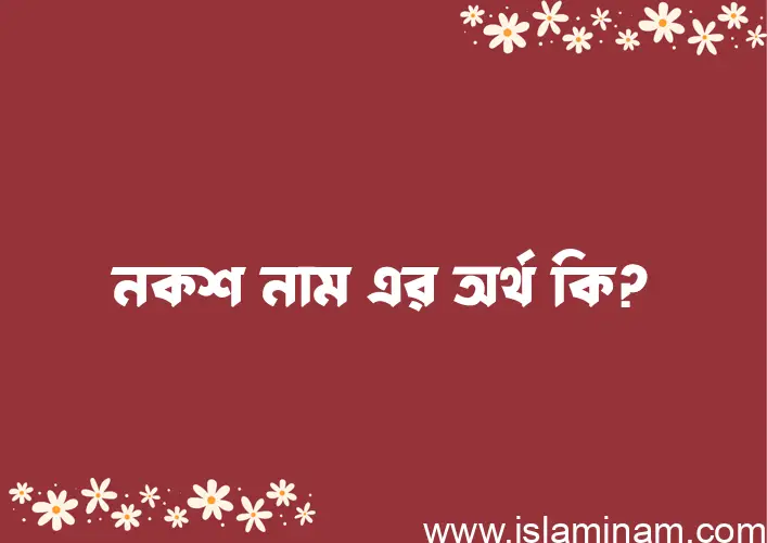 নকশ নামের অর্থ কি? ইসলামিক আরবি বাংলা অর্থ