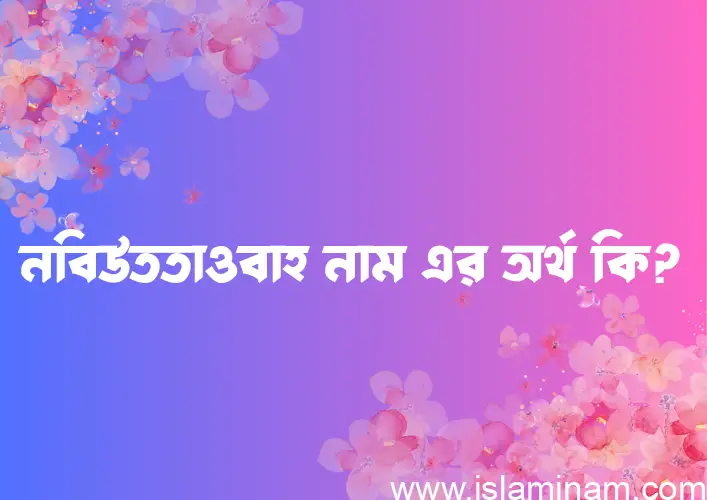 নবিউততাওবাহ নামের অর্থ কি? নবিউততাওবাহ নামের বাংলা, আরবি/ইসলামিক অর্থসমূহ