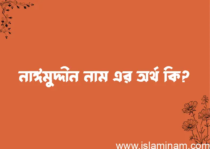 নাঈমুদ্দীন নামের অর্থ কি? ইসলামিক আরবি বাংলা অর্থ