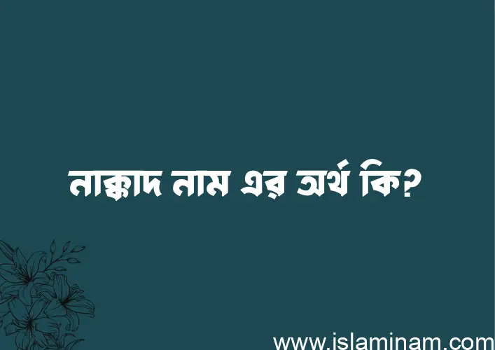 নাক্কাদ নামের অর্থ কি? (ব্যাখ্যা ও বিশ্লেষণ) জানুন