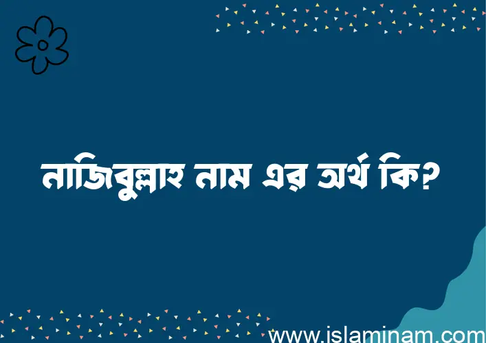 নাজিবুল্লাহ নামের অর্থ কি, ইসলামিক আরবি এবং বাংলা অর্থ জানুন