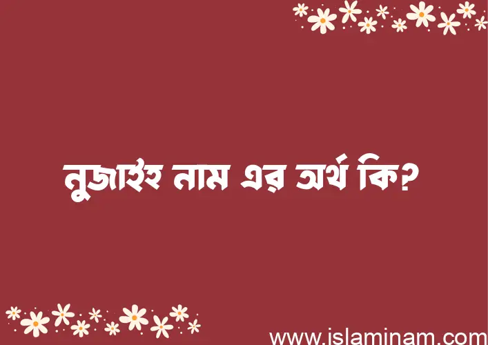 নুজাইহ নামের অর্থ কি? নুজাইহ নামের বাংলা, আরবি/ইসলামিক অর্থসমূহ