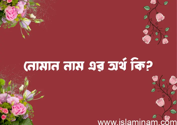 নোমান নামের অর্থ কি? নোমান নামের ইসলামিক অর্থ এবং বিস্তারিত তথ্য সমূহ