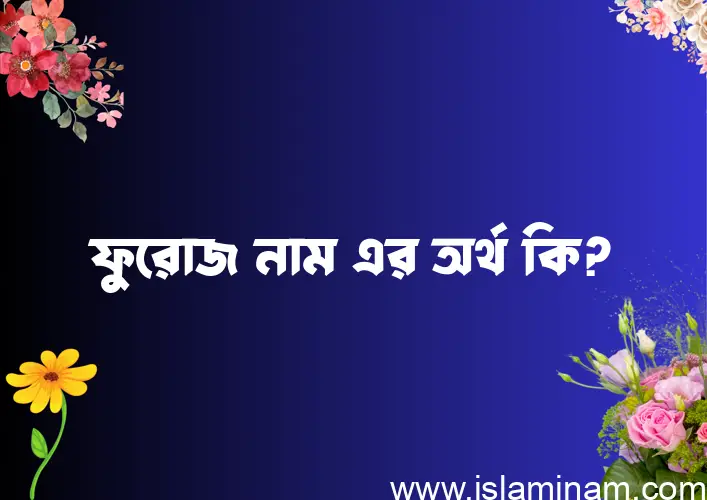 ফুরোজ নামের অর্থ কি? (ব্যাখ্যা ও বিশ্লেষণ) জানুন