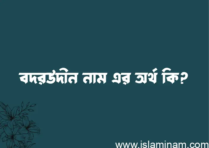 বদরউদীন নামের অর্থ কি? বদরউদীন নামের ইসলামিক অর্থ এবং বিস্তারিত তথ্য সমূহ