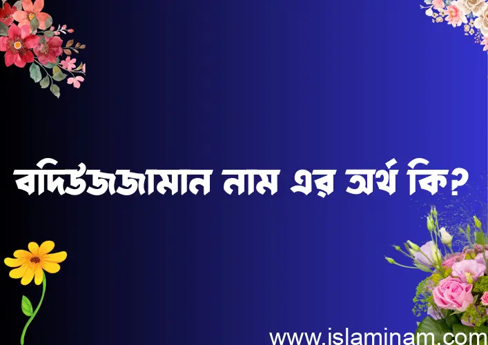 বদিউজজামান নামের অর্থ কি? বদিউজজামান নামের বাংলা, আরবি/ইসলামিক অর্থসমূহ