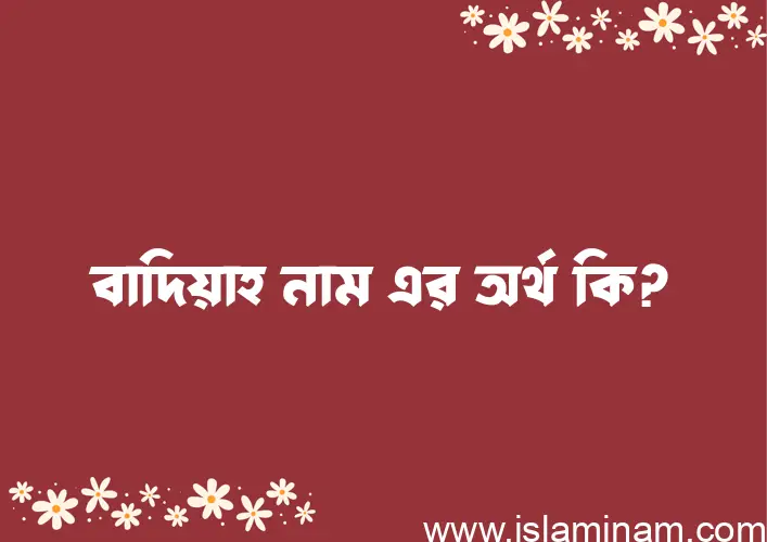 বাদিয়াহ নামের অর্থ কি? বাদিয়াহ নামের ইসলামিক অর্থ এবং বিস্তারিত তথ্য সমূহ