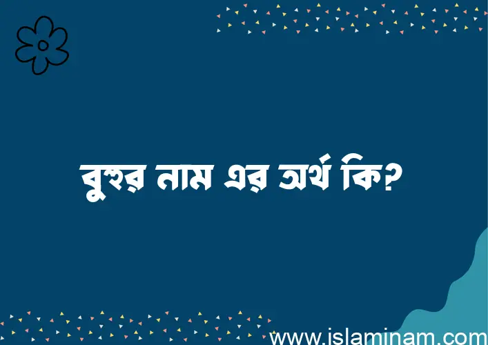 বুহুর নামের অর্থ কি? বুহুর নামের ইসলামিক অর্থ এবং বিস্তারিত তথ্য সমূহ