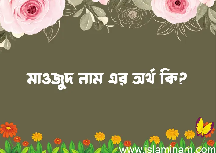 মাওজুদ নামের আর্থ কি?