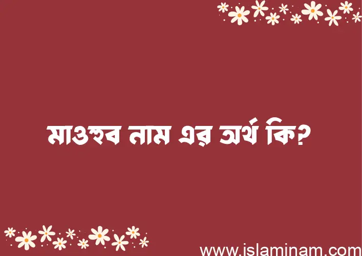 মাওহুব নামের অর্থ কি, বাংলা ইসলামিক এবং আরবি অর্থ?