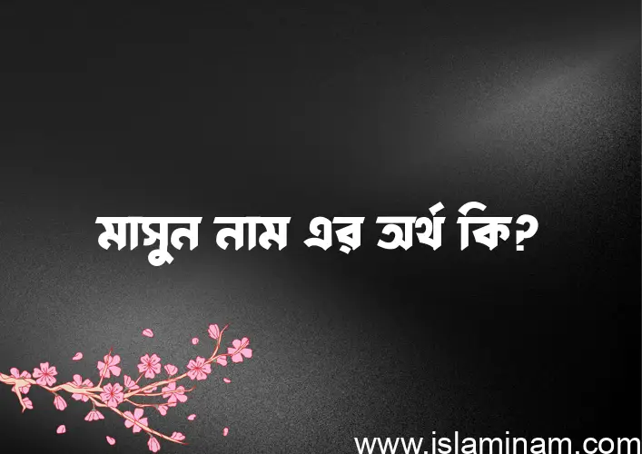 মাসুন নামের অর্থ কি? মাসুন নামের ইসলামিক অর্থ এবং বিস্তারিত তথ্য সমূহ