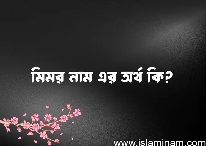 মিমর নামের অর্থ কি? মিমর নামের বাংলা, আরবি/ইসলামিক অর্থসমূহ