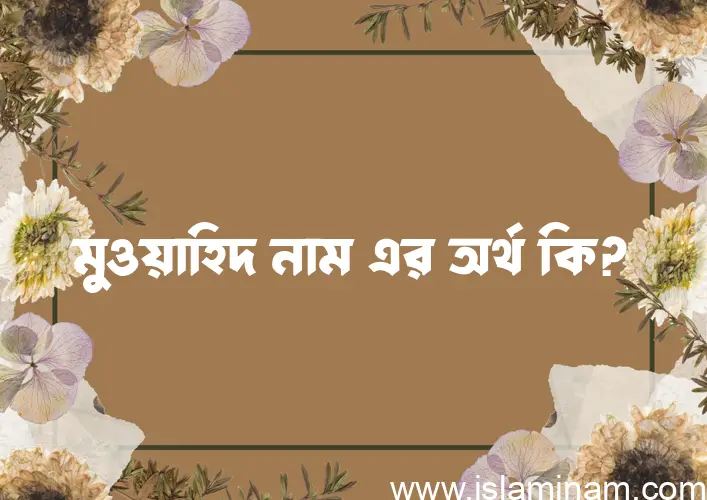 মুওয়াহিদ নামের অর্থ কি? মুওয়াহিদ নামের ইসলামিক অর্থ এবং বিস্তারিত তথ্য সমূহ